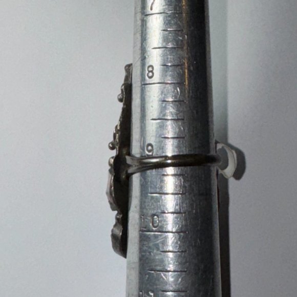 Sterling Silver Turquoise And Coral Ring, Size 9 - Picture 13 of 14